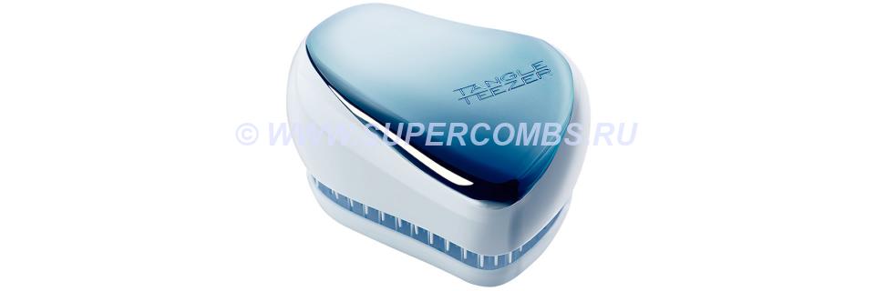 ٸ Tangle Teezer Compact Styler Sky Blue Delight Chrome, -
