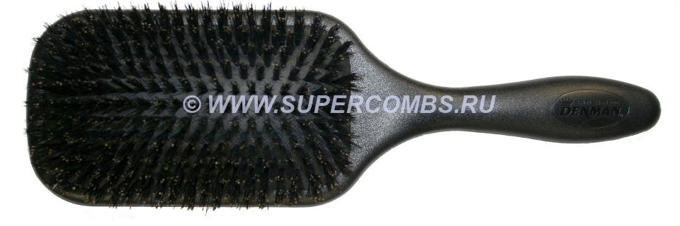ٸ   Denman D83BOAR Paddle Hairbrush Natural Boar Bristle,   