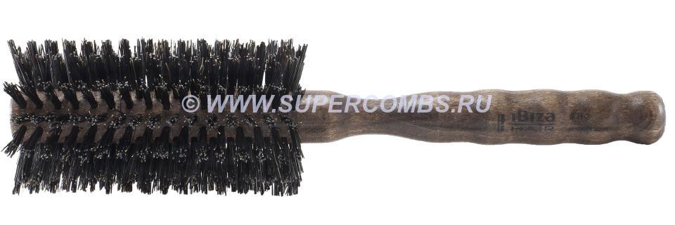 Брашинг с удлинённой ручкой Ibiza Hair H3, натуральная щетина и карбоновое волокно, 55 мм
