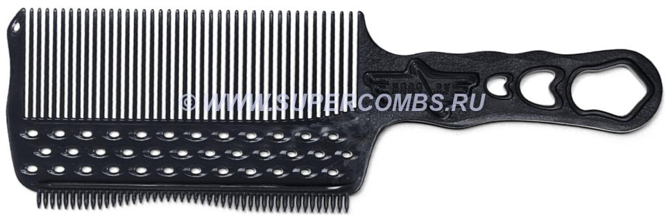 Расчёска Y.S.Park s282RT Clipper Comb Carbon Soft, c гребёнкой и направляющей, карбон