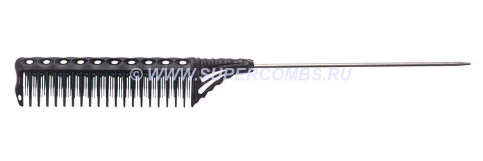 Расчёска для балаяжа и начёса Y.S. Park Balayage T-Zing Pintail Comb 154-125, чёрная