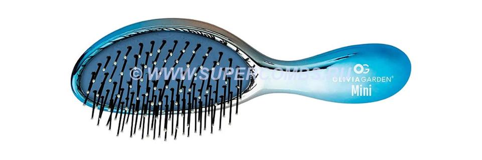 Мини-щётка для распутывания густых волос Olivia Garden OGM-ED1 AUROR Mini Detangler, перламутровая
