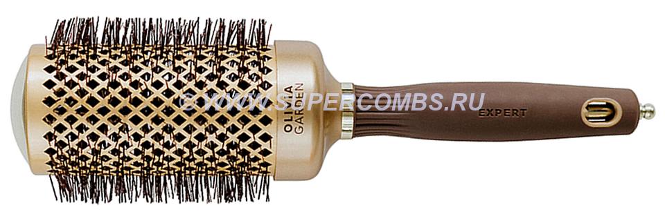 Термобрашинг Olivia Garden EXPERT BLOWOUT SHINE Wavy Bristles Gold&Brown, 55 мм