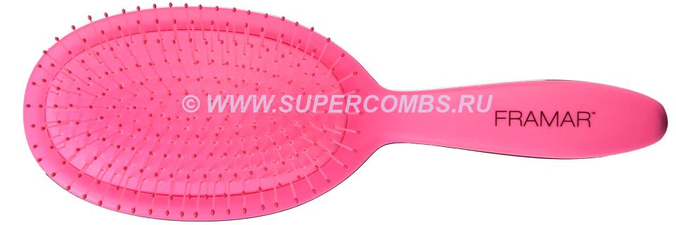 Щётка для распутывания волос FRAMAR Detangle Brush Breast Cancer Awareness, "розовая лента"