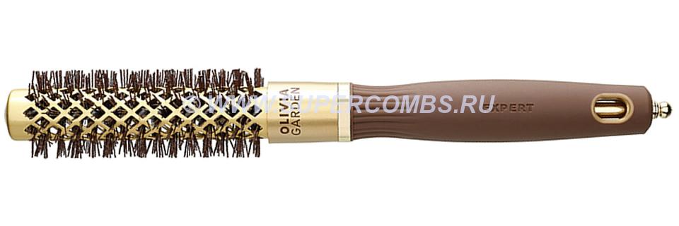 Термобрашинг Olivia Garden EXPERT BLOWOUT SHINE Wavy Bristles Gold&Brown, 20 мм