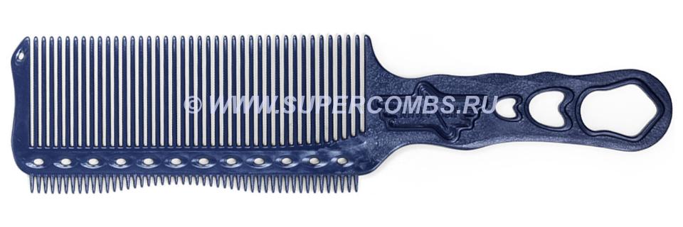 Расчёска Y.S.Park s282T Clipper Comb Blue, c гребёнкой, синяя